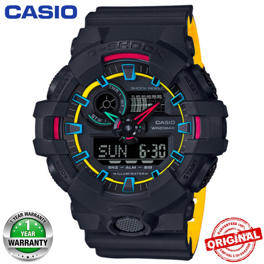 นาฬิกาข้อมือ Casio G-Shock ผู้ชายกีฬานาฬิกาควอตซ์ GA-700SE-1A9