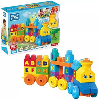 Mega Bloks ตัวต่อรถไฟดนตรี ABC Musical Train ของเล่นเสริมพัฒนาการ 50 ชิ้น ของแท้