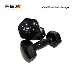 FEX Fitness - Vinyl Dumbbell Hexagon น้ำหนัก 4 kg.(ราคาต่อคู่)