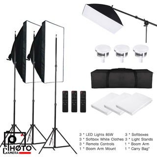 ชุดไฟ SOFTBOX LIGHTING85W SET3 ปรับแสงได้ มีรีโมท รับประกัน 30 วัน