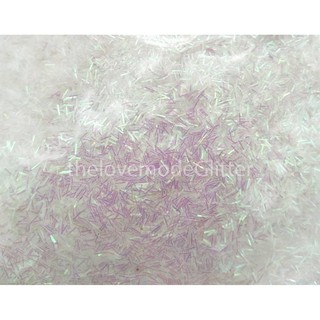 กากเพชรสีขาวมุก Glitter ลักษณะเป็นเส้น (Laser) เกรดA / 1 กก.