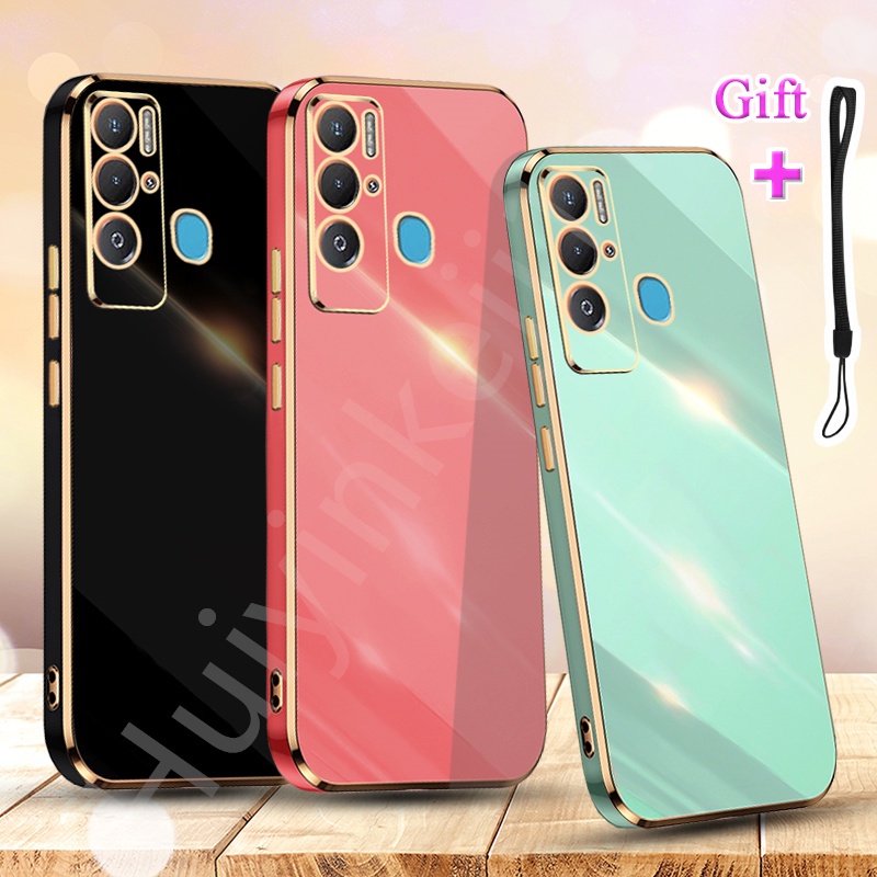 Tecno Pova Neo LE6 ชุบปลอกสําหรับ Tecno Pova Neo LE6 Traight Edge Electroplated เคสโทรศัพท์