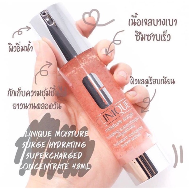 Clinique Moisture Surge Hydrating Supercharged Concentrate 48ml มีกล่องครบ