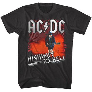 เสื้อยืดสีขาวGILDAN ขายดี เสื้อยืดคอกลม ผ้าฝ้าย 100% พิมพ์ลายวงร็อค Acdc Highway To Hell ขนาดใหญ่ สําหรับผู้ชายS-4XL