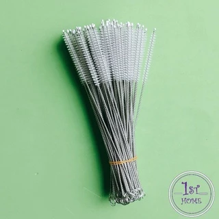 จุกนม ขนไนล่อน แปรงล้างหลอดดูด ไม่ทำให้เป็นรอย Stainless steel soft straw straw brush