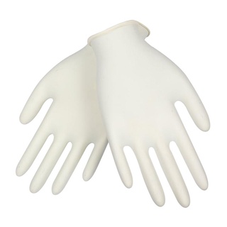 ถุงมือยางอเนกประสงค์มีแป้ง ไซส์L สีขาว (100ชิ้น) พารากอน ถุงมือยาง All-purpose latex gloves with powder, size L, white (