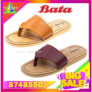 BATA  รหัส 8748550 รองเท้าแตะชาย แบบหนีบ สีน้ำตาล และสีแดง NEO-TRADITIONAL