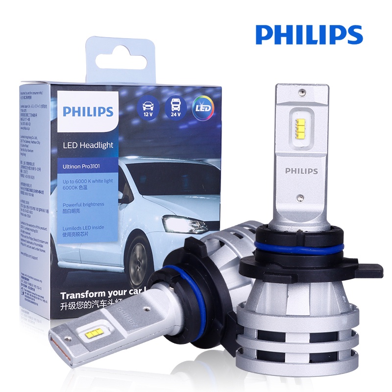 Philips LED H1 H3 H4 H7 H11 Ultinon Pro3101 12V/24V 6000K Bright White HB3  9005