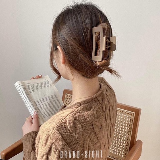 พร้อมส่ง   กิ๊บหนีบผม กิ๊บติดผม กิ๊บหนีบผมสี่เหลี่ยมขนาดใหญ่ กิ๊บหนีบผมสไตล์เกาหลีมินิมอล