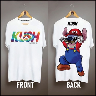 Kush เสื้อยืดลําลอง แขนสั้น ทรงหลวม โอเวอร์ไซซ์ สไตล์วินเทจ สําหรับผู้ชาย BLAQ U54