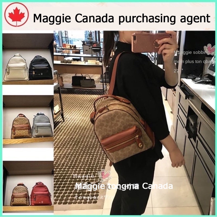 #Maggie Canada# ของแท้ 100% กระเป๋าเป้สะพายหลังผู้หญิงรุ่นใหม่ COACH 32715 / กระเป๋าเป้ผู้หญิง / โลโก้ไล่ระดับย้อนยุค