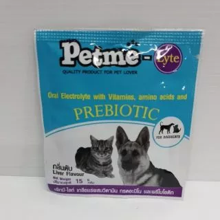 (1 ซอง 15g) Petme-Lyte เกลือแร่ผสมวิตามิน กลิ่นตับ Exp.04/2027