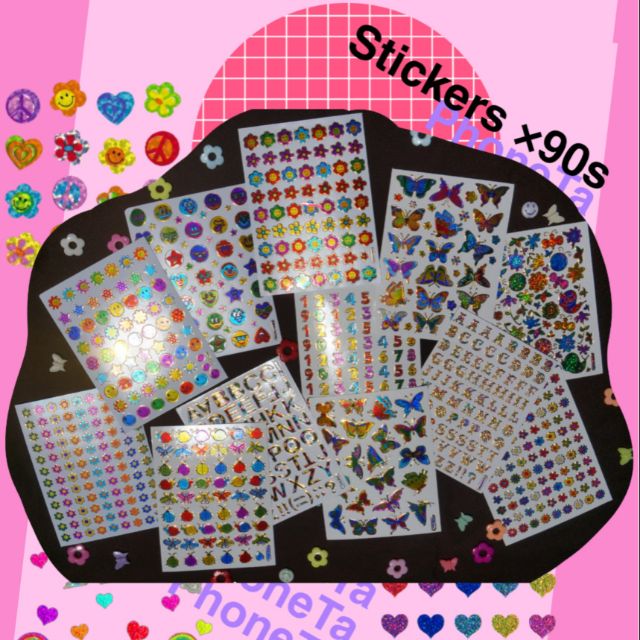 สติ๊กเกอร์​ 90s' วิบว๊าว​ หลายหลากรูปแบบ​💖