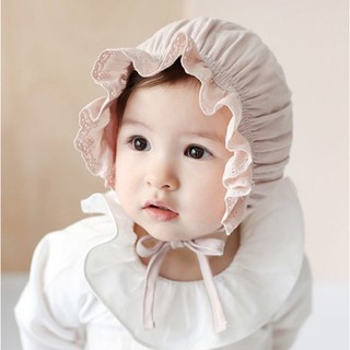 Q31R สินค้าแนะนำ*** หมวกเด็ก Baby Lace Hat หมวกระบาย ผ้านิ่ม 10สี