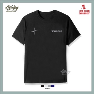 เสื้อยืดT Shirt Round Neck Sulam New Polestar Volvo high performance Racing Team Volvo New Casual Volvo Cotton Embroider