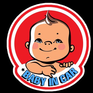 จุ๊บติดกระจก สติกเกอร์ Child in Car สติกเกอร์ในรถมีเด็ก BABY IN CAR AA31