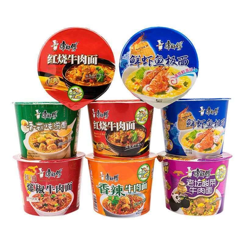 มาม่าจีน บะหมี่ไก่เผ็ด แบบถ้วยใหญ่ Kang Hao Fu บะหมี่ ก๋วยเตี๋ยว บะหมี่ถ้วย *รับรองความอร่อย*