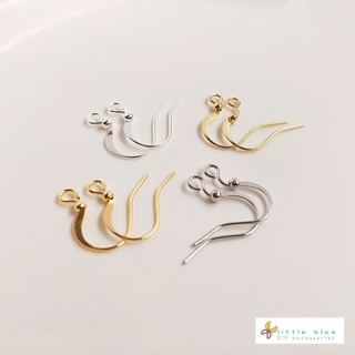 [Little Blu] ตะขอต่างหู ชุบทอง 14K 18K แฮนด์เมด diy อุปกรณ์เสริม สําหรับทําเครื่องประดับ