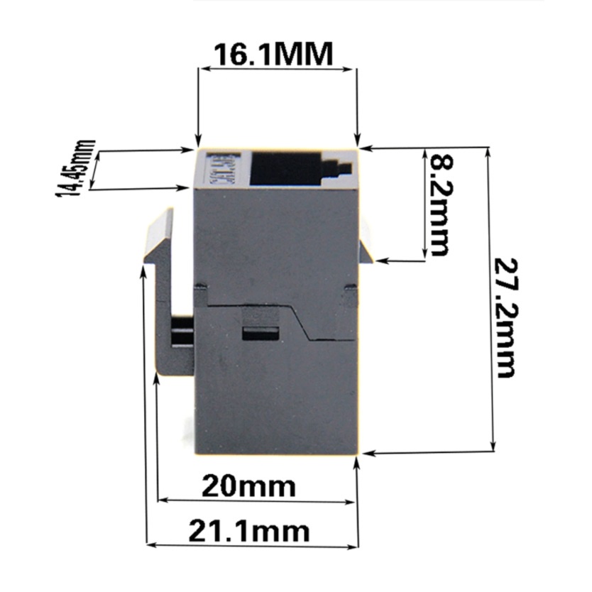 หัวต่อ RJ45 CAT6 เมีย-เมีย 5 หัว  5PCs RJ45 Connector Keystone Jack Cat6 Extension Coupler Ethernet Network LAN Adapter
