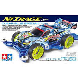 โมเดลรถมินิ4WD Tamiya Mini4WD 1/32 TA95398 Nitrage Jr. Clear Blue SP (MA)