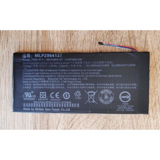 แบตเตอรี่แท็บเล็ต Acer Iconia One 7 B1-730  Battery Model  MLP2964137  แถมฟรี!!! อุปกรณ์เปลี่ยนแบต