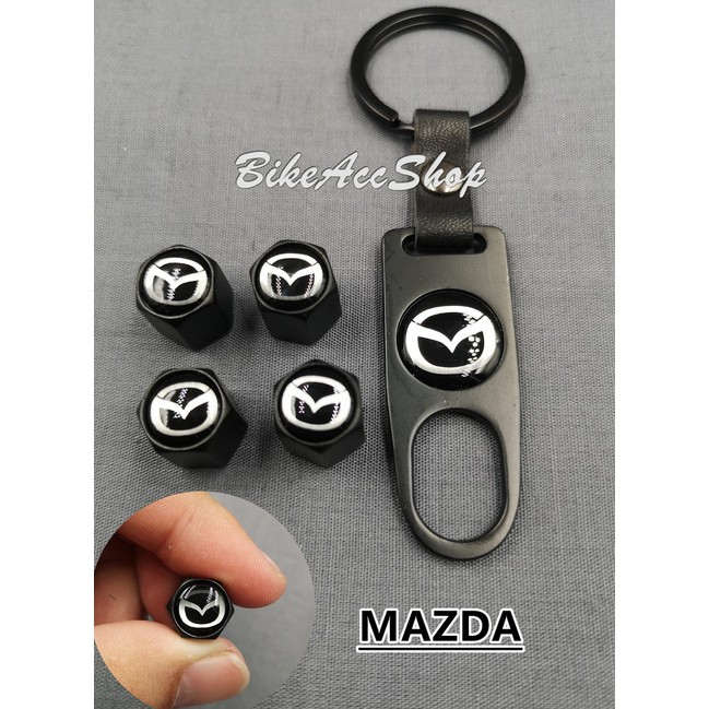 🔥 Mazda car 4 pieces / set of modeling wheel tire tire valve air cap จุกลม จุ๊บลม ฝาปิดที่สูบลม มาสด้า