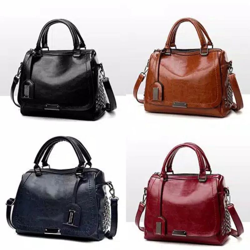 K8549 - BLACK/BLUE/BROWN/RED - TOTEBAG LATEST ELEGANT FASHION IMPORTED WOMENS BAG BAG BAGSTORE TAS B