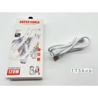 สายชาร์จ 6A สายชาร์จสำหรับโทรศัพท์ทุกรุ่น USB-IP/Micro/ Type C ของแท้ 100% Quick Charge 120W
