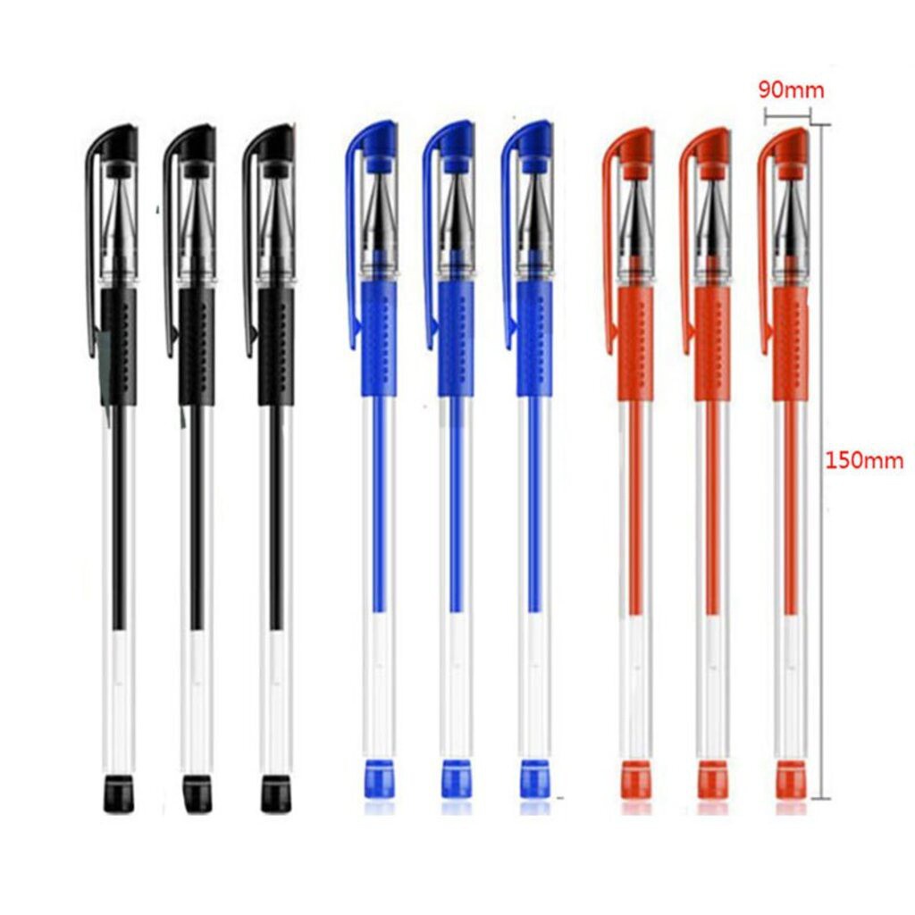 ปากกาหมึกเจล มี 3 สีให้เลือก 0.5mm หัวเข็ม ปากกาหัวเข็ม ปากกาน้ำเงิน ปากกาแดง ปากดำ