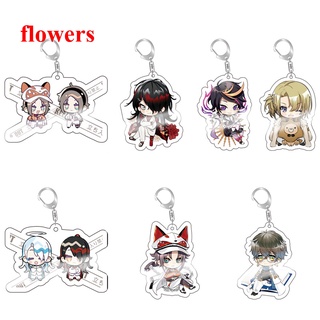 พวงกุญแจอะคริลิค ลายดอกไม้น่ารัก LUXIEM Nijisanji Vox Luca Ike Mysta Shu Merchandise