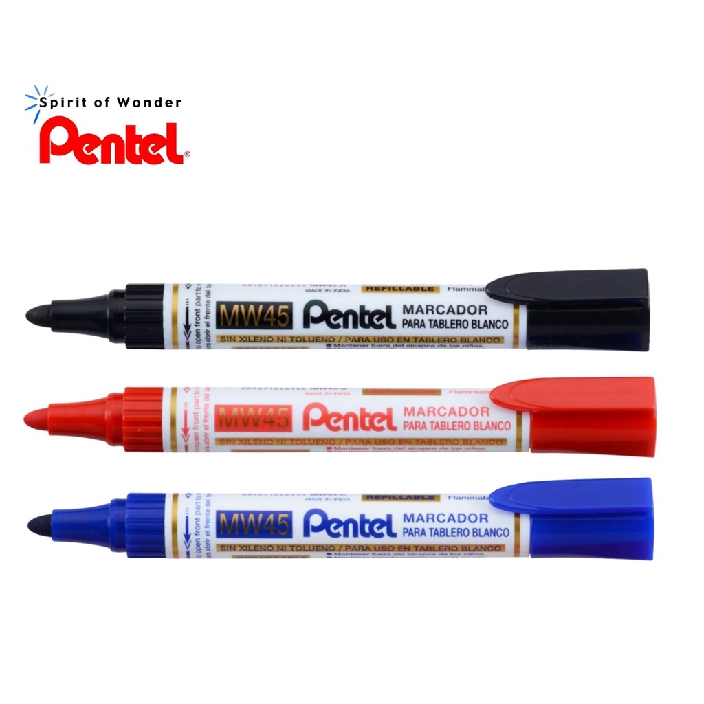 ปากกาไวท์บอร์ด Pentel MW45 หัวกลม