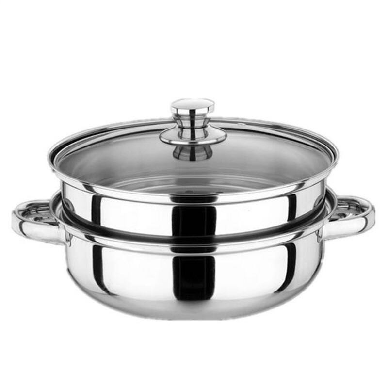 **สินค้าพร้อมส่ง**ซึ่งนึ่ง ซึ้ง หม้อนึ่งอาหาร หม้อสเเตนเลส สามารถใช้กับเตาแม่เหล็กไฟฟ้า หม้อสุกี้ หม้อต้ม ขนาด 28 ซม.