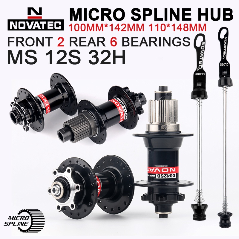 ดุมล้อ 32 หลุม NOVATEC D041SB D442SB-X12 สําหรับ Shimano M6100 M7100 M8100 12S