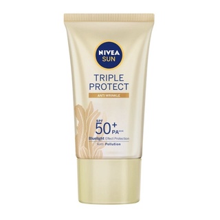 ❣️พร้อมส่ง❣️ ครีมกันแดด(ผิวหน้า)ป้องกันริ้วรอย Nivea Sun triple protect anti wrinkle