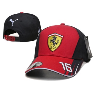 F1 หมวกเบสบอล Ferrari ผ้าฝ้าย ปรับได้ สไตล์ฮิปฮอป สําหรับผู้ชาย และผู้หญิง