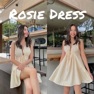 " Rosie Dress" เดรสสั้นระบาย ผูกเชือกปรับได้