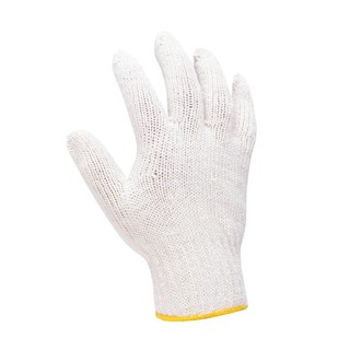 ถุงมือถักคอตตอน 7 (คู่) PARAGON 700 g ขาวขอบเหลือง Personal Protective Equipment