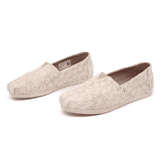 TOMS รองเท้าลำลองผู้หญิง แบบสลิปออน (Slip on) รุ่น Natural Daisy Glitter รองเท้าลิขสิทธิ์แท้ (Z)