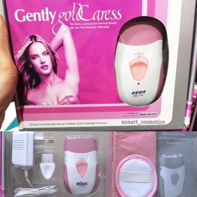 เครื่องถอนขน ไฟฟ้า ไร้สาย เครื่องถอนขนไฟฟ้า  gently gold aress KEDA-KD-175