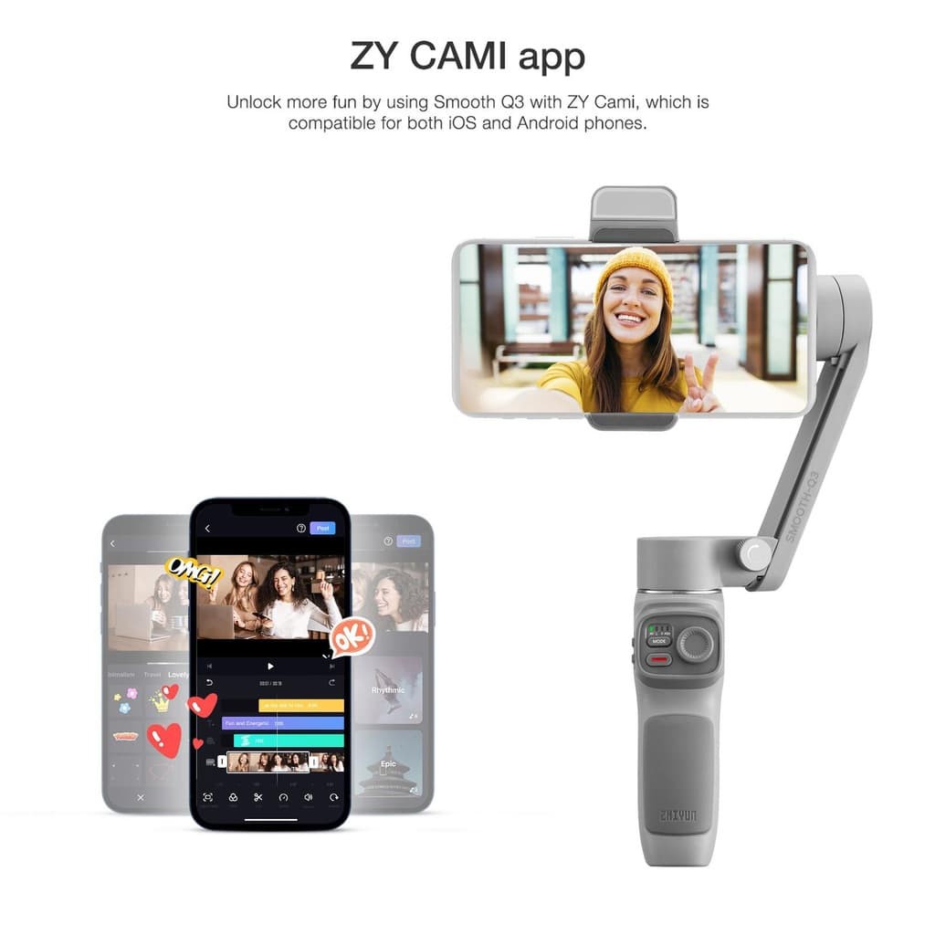 Zhiyun Smooth Q3 Combo 3-Axis Gimbal Stabilizer for Smartphone (รับประกัน 1ปี)