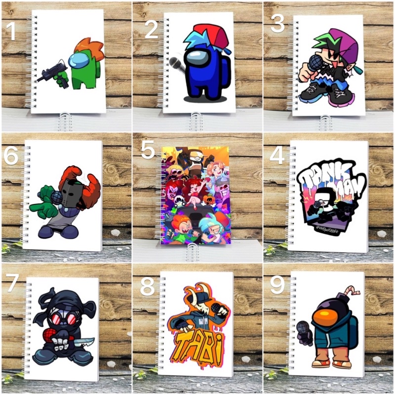 สมุดบันทึกเกม Friday Night funkin 200 หน้า/สมุดบันทึก Friday Night