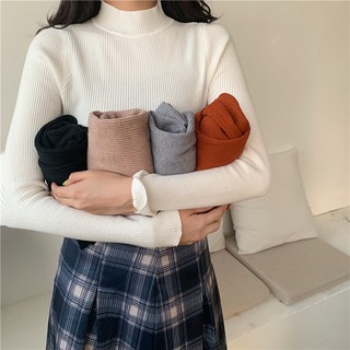 Janylucy 🐰 🧥เสื้อไหมพรมแขนยาว เสื้อคอเต่า มี 15 สี ให้เลือก …