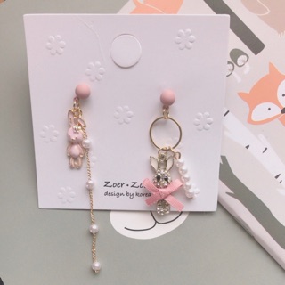 ต่างหูกระต่าย🐰 Pink Rabbit Earring