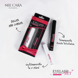 (ใช้โค้ด INCM8L3 ลด 50% สูงสุด 50 บาท)  เซ็ตมาสคาร่า เซรั่มบำรุงขนตา นีคาร่า NEE CARA EYELASH SET #N192 ( MASCARA+SERUM)