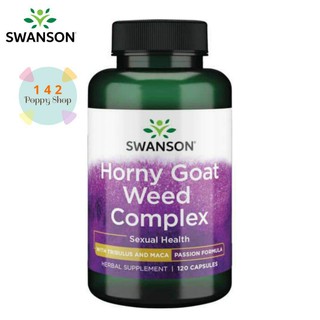 หญ้าแพะหงี่สกัด Swanson Passion Horny Goat Weed Complex with Tribulus and Maca 120 Caps