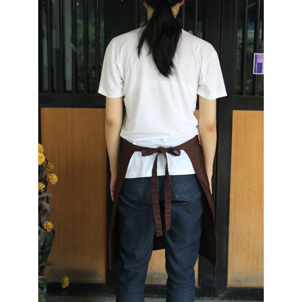 ผ้ากันเปื้อนครึ่งตัว กันเปื้อน ครึ่งตัว ผ้าคอมพ์ เนื้อหนา 2 กระเป๋า ราคา ถูกที่สุด ดีลบีเคเค แกลเลอรีภาพที่ 3