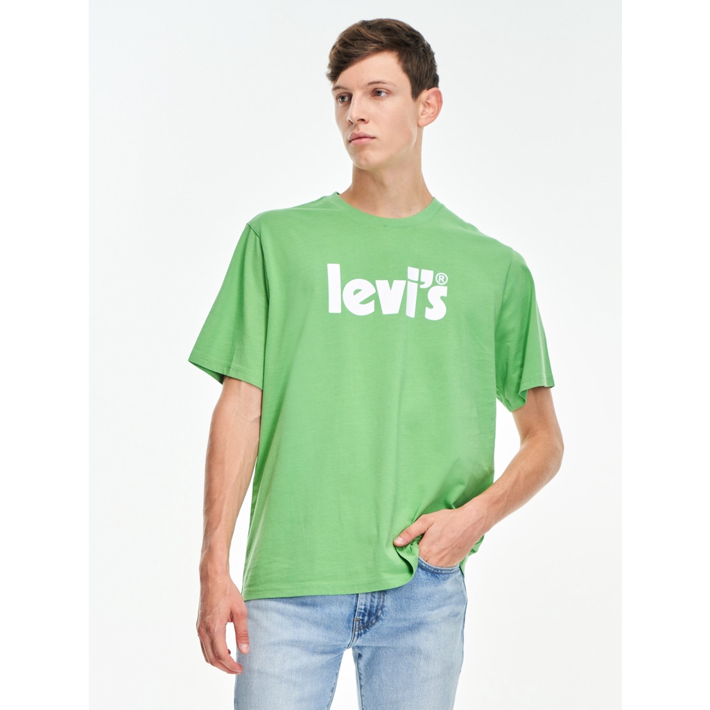 ผ้าฝ้าย 100%Levi's® เสื้อยืดแขนสั้นผู้ชาย รุ่น Relaxed Fit Short Sleeve 16143-0581S-3XL