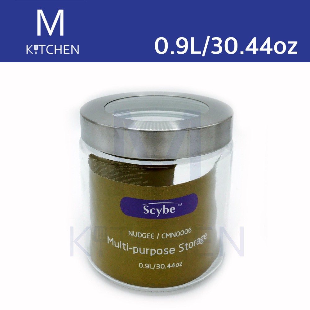 M Kitchen Scybe Nudgee ขวดโหลแก้วฝาเกลียวทรงกลม ขนาด 900ml GW930
