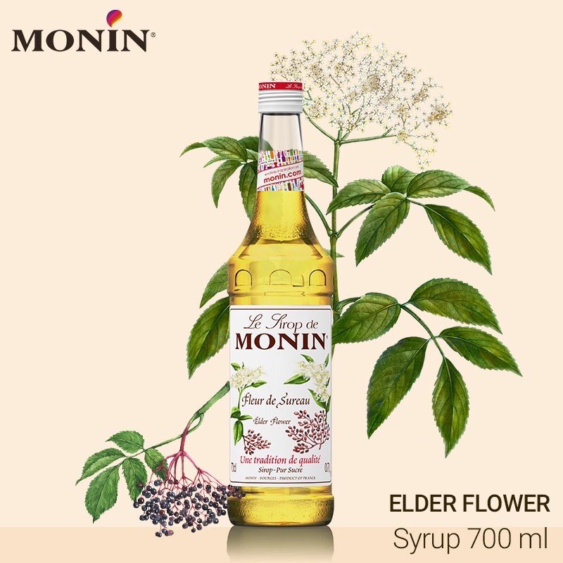 โมนิน/ โมแนงต์ ไซรัป เอลเดอร์ฟลาวเวอร์ ขนาด 700 มล. (MONIN Elderflower Syrup)