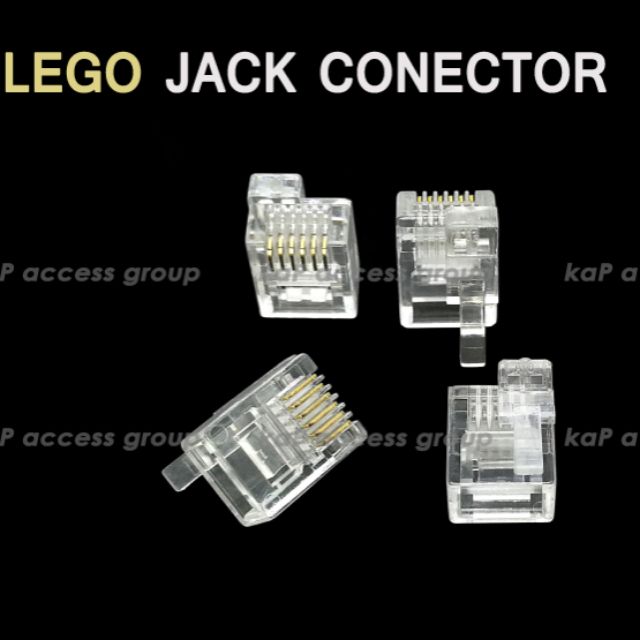 หัวแจ็ค RJ12  6P6C หัวกดขาเอียง เอียงซ้าย เอียงขวา LEGO NXT EV3 โทรศัพท์(1ตัว/5ตัว)